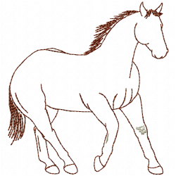 Horses Embroidery Design 1